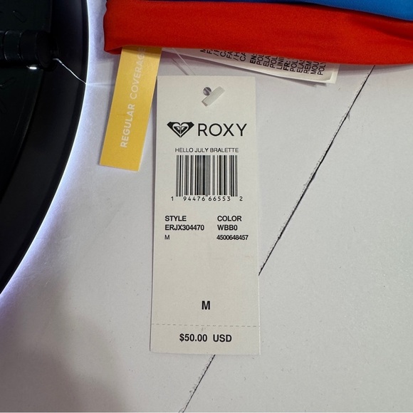 Roxy & LA Hearts Bikini Set Medium – Colorblock Bralette & Textured Bottoms - Picture 7 of 7